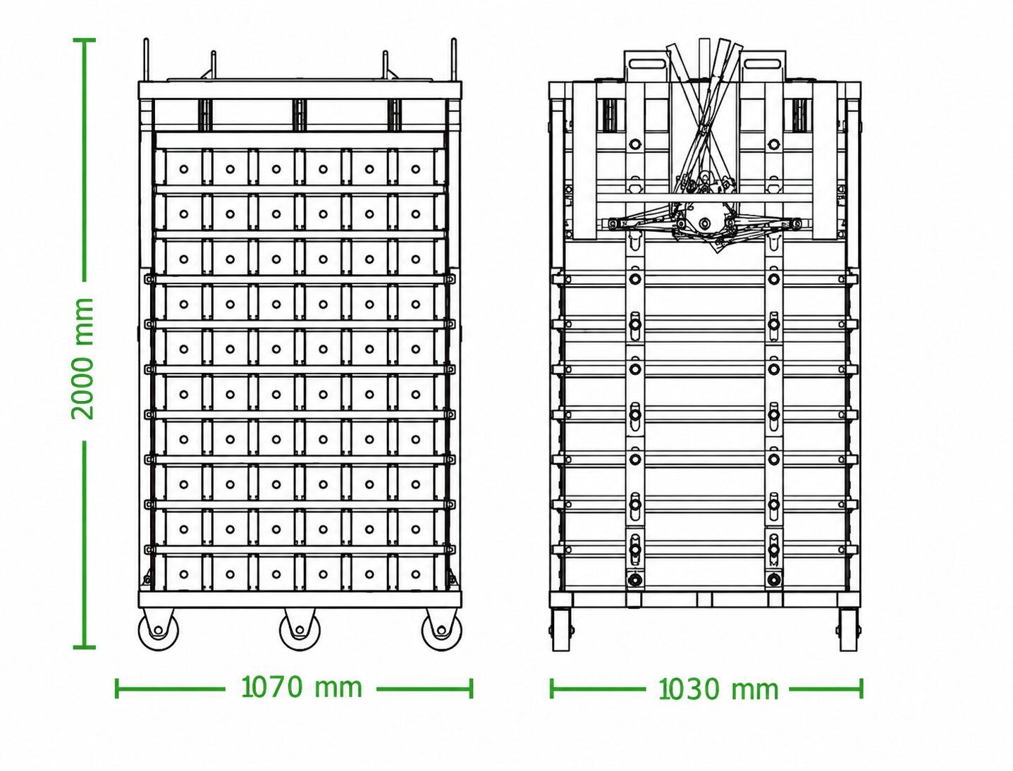 Dibujo técnico Rack Multimolde HEMAN