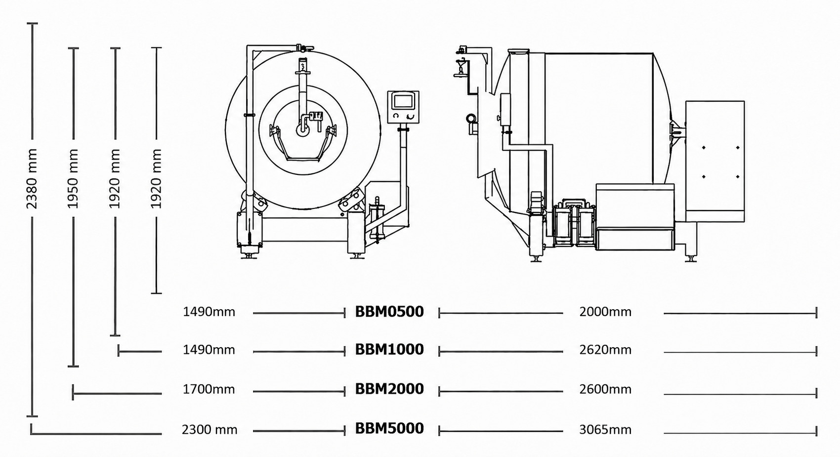 Dibujo técnico Tumbler Bombo Marinador