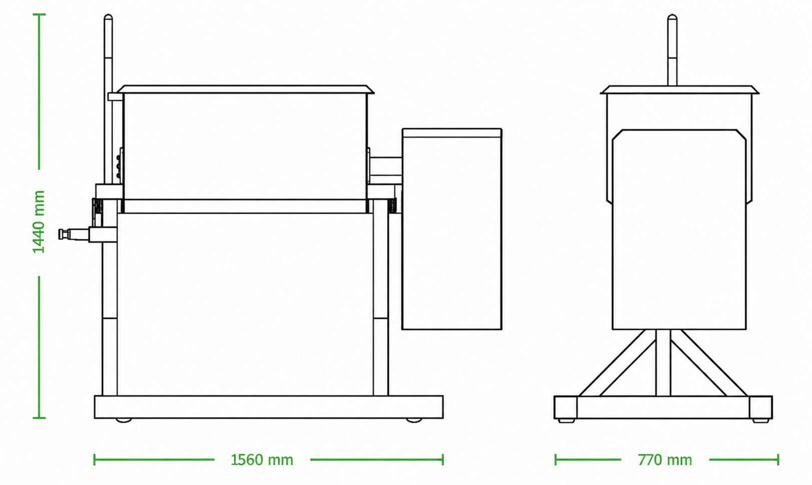 Dibujo técnico Mezcladora K100