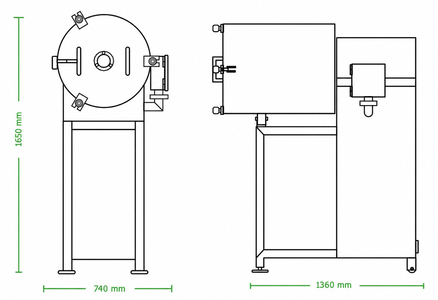 Dibujo técnico Deshebradora de Carne HEMAN