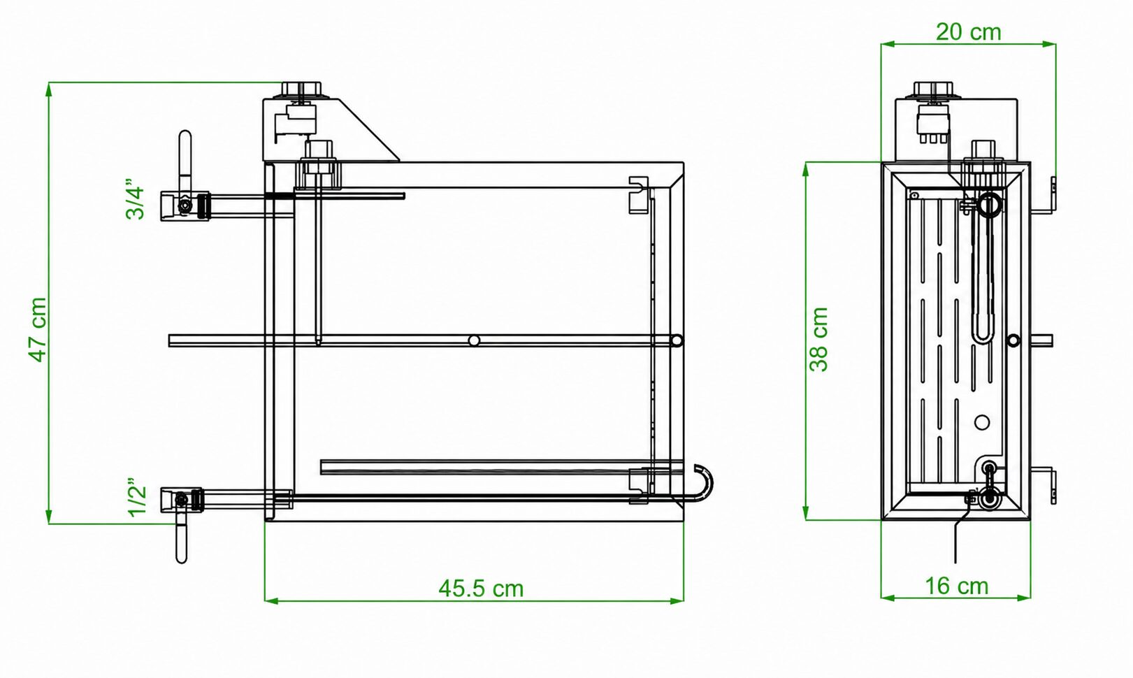 Dibujo técnico Esterilizador de cuchillos HEMAN