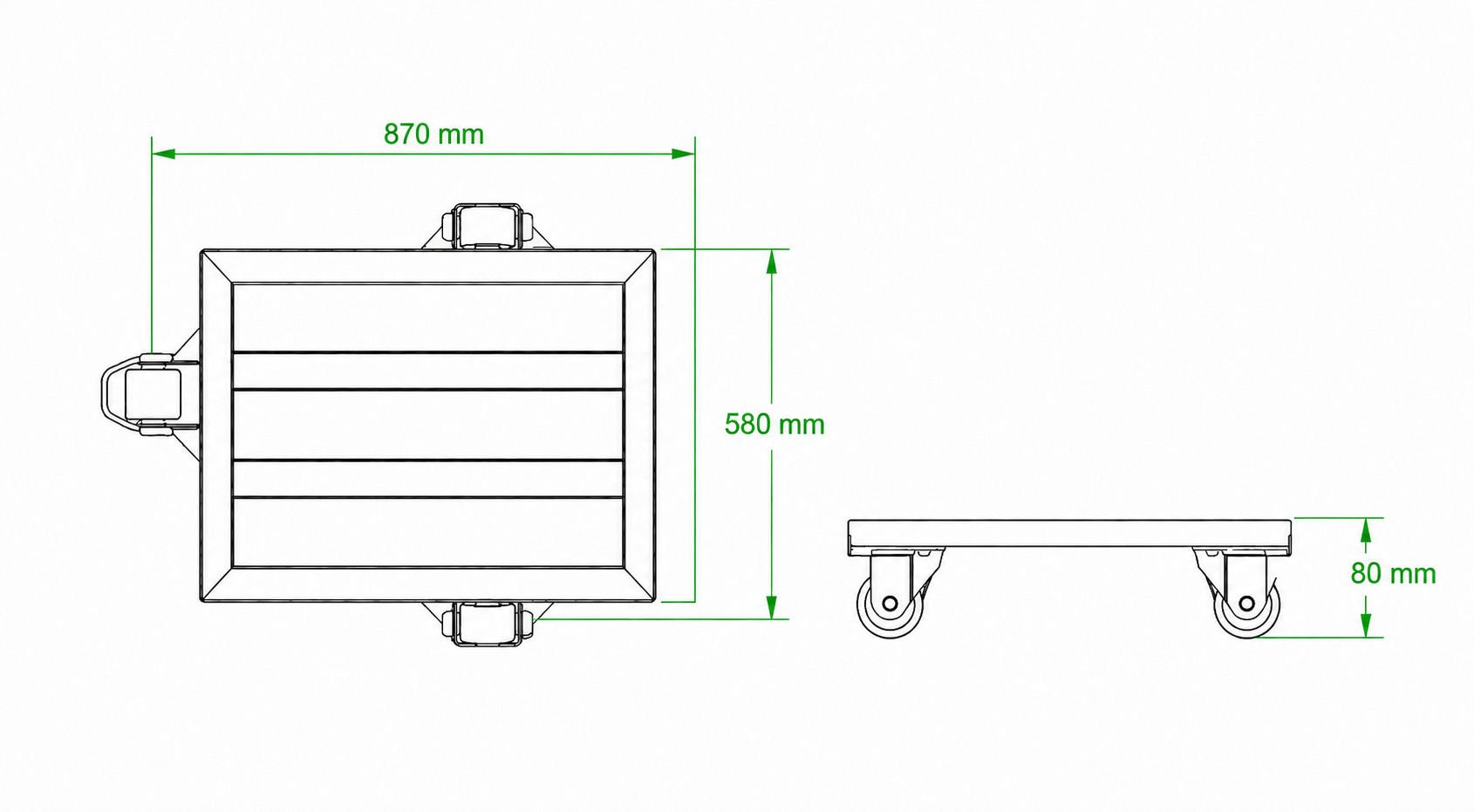 Dibujo técnico Carro Cama Baja HEMAN