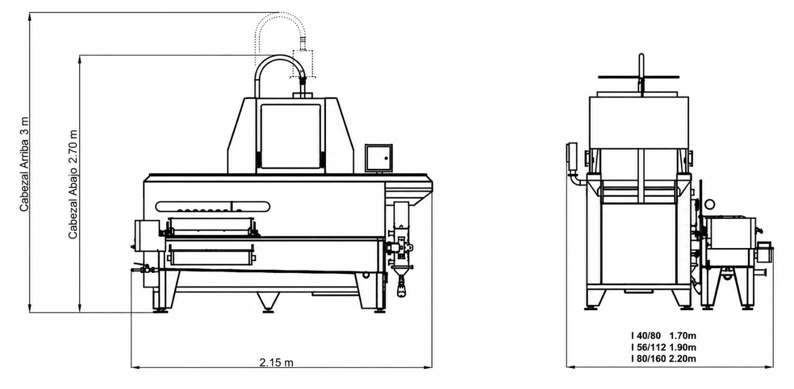 Dibujo técnico Inyectadora PLC