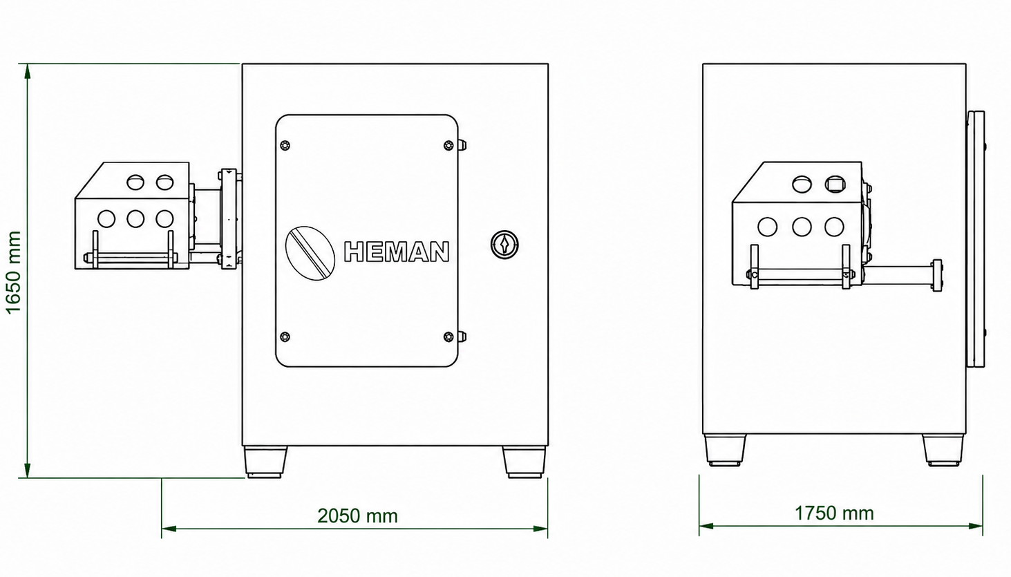 Dibujo técnico Molino para Carne Congelada HM-250 HEMAN