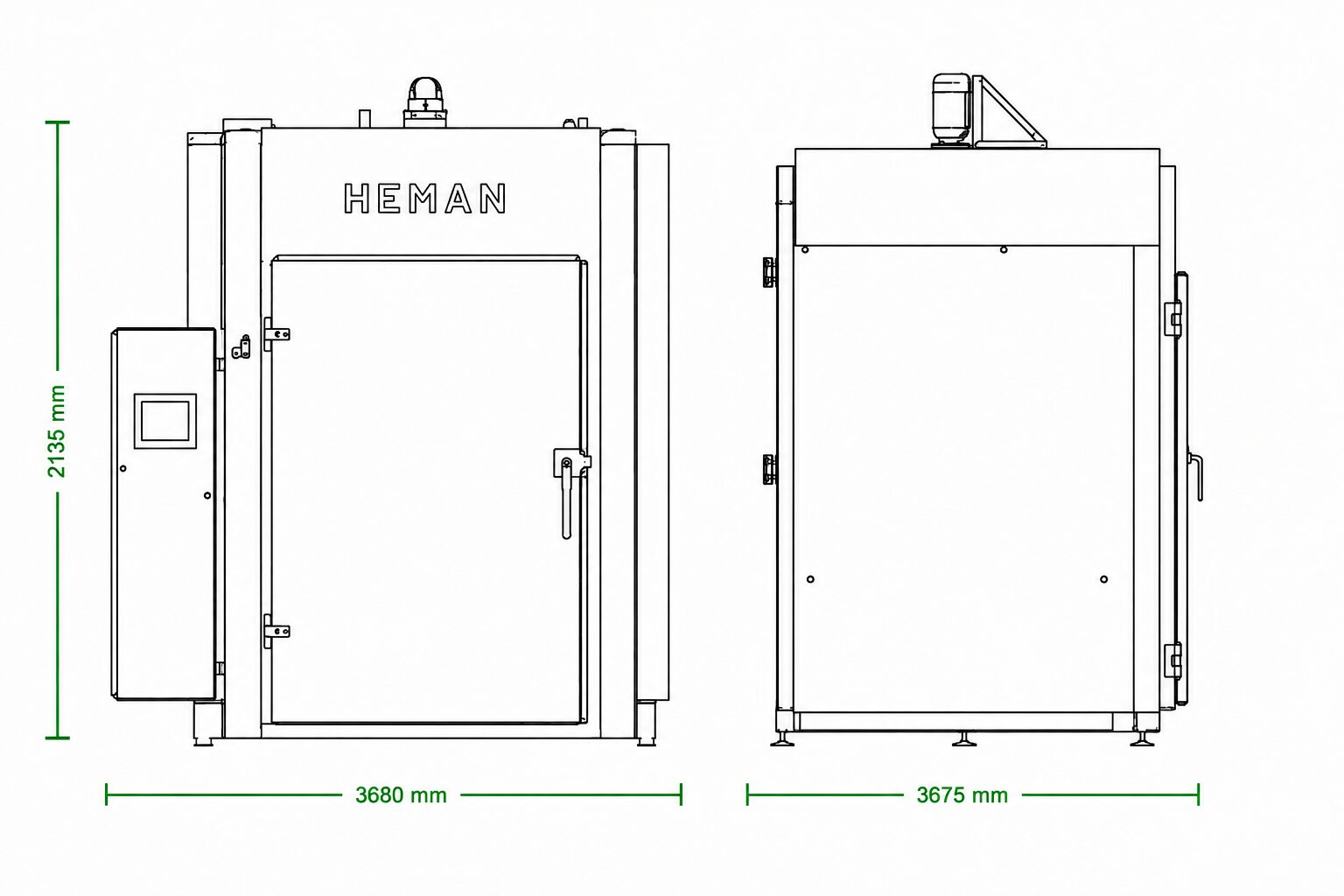 Dibujo técnico Horno Universal Cocedor-Secador HEMAN