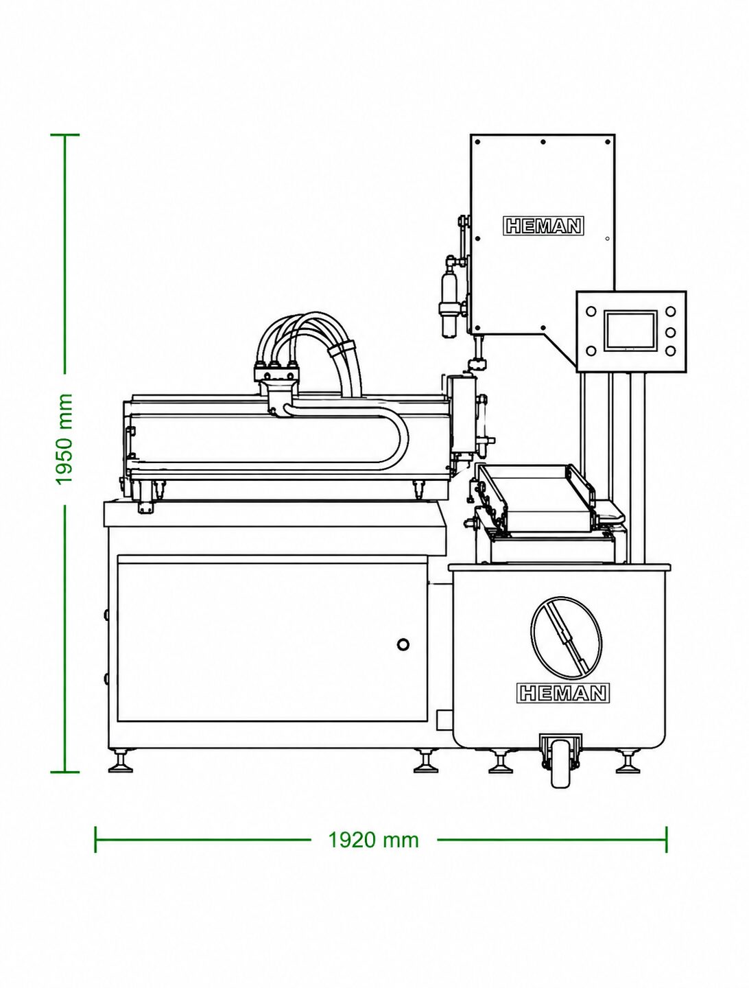Dibujo técnico Sierra Doble Cinta HM-5060 HEMAN