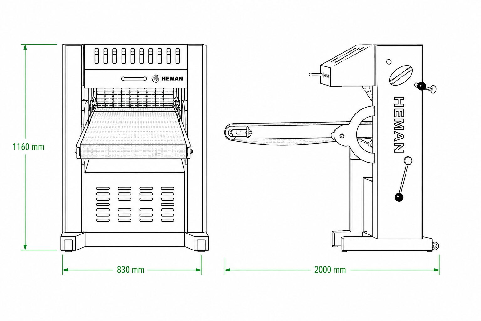 Dibujo técnico Descueradora automática HM-500A HEMAN
