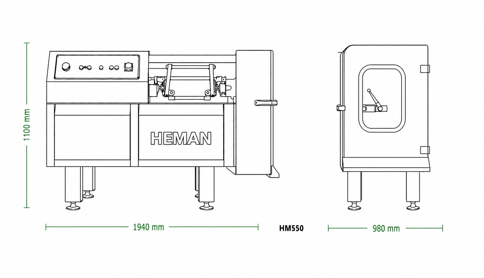 Dibujo técnico Cubicadora HM-550 HEMAN