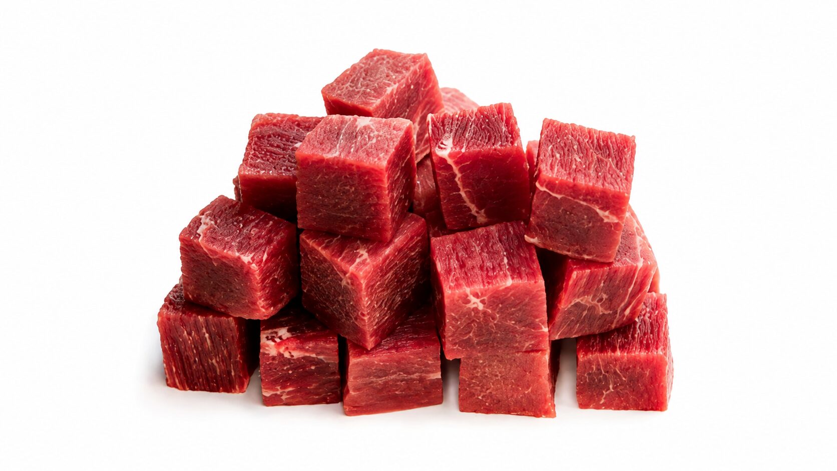 Carne de vacuno en cubos