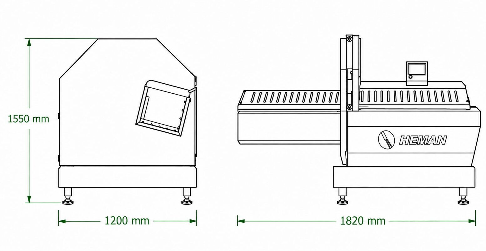 Dibujo técnico Rebanadora de carne congelada HM-36K HEMAN