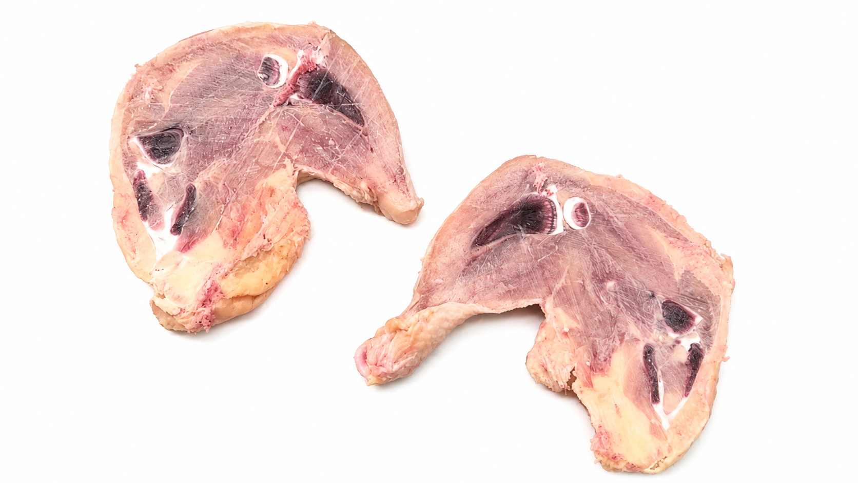 Producto avícola congelado con hueso