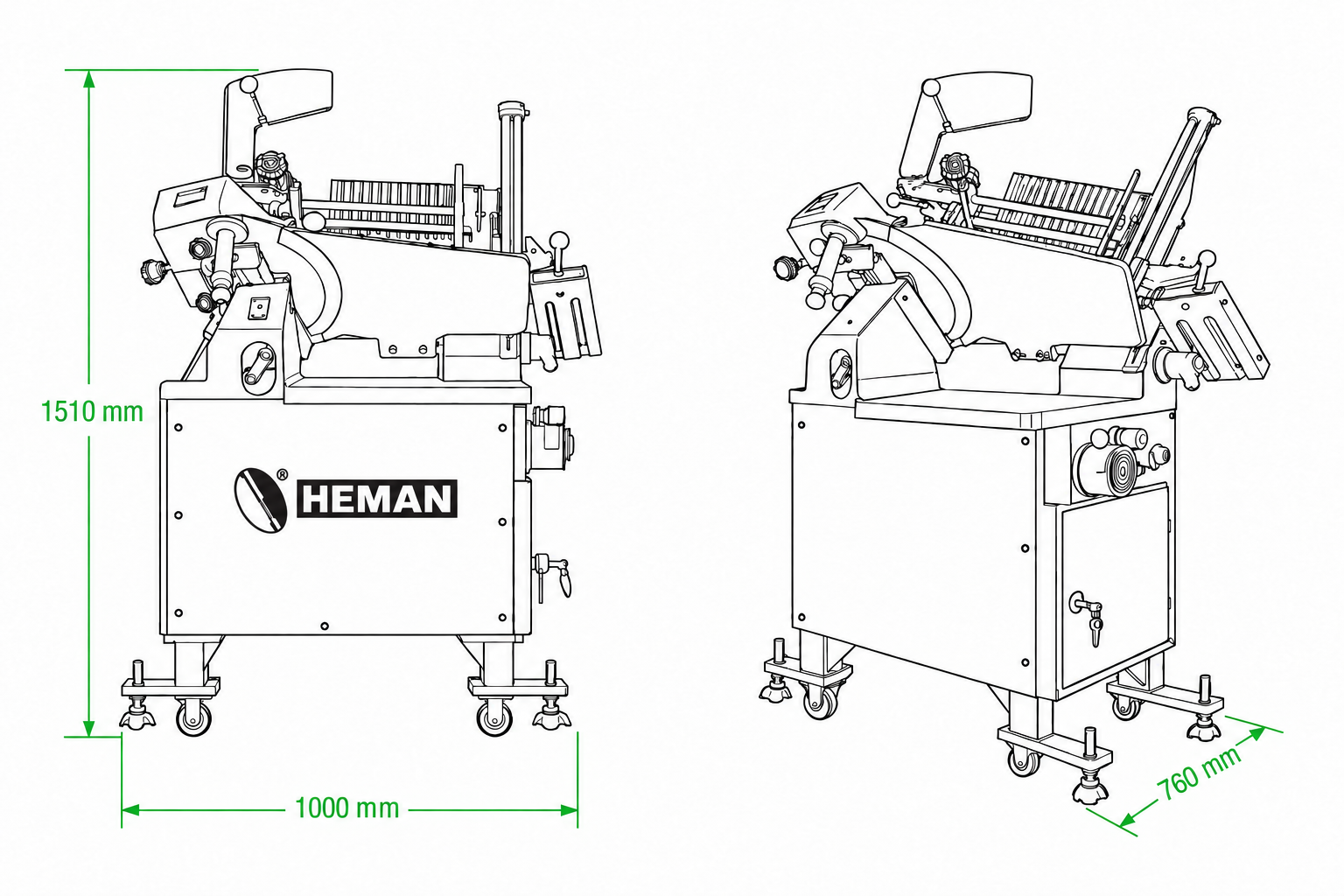 Dibujo técnico Rebanadora semiautomática HM-360