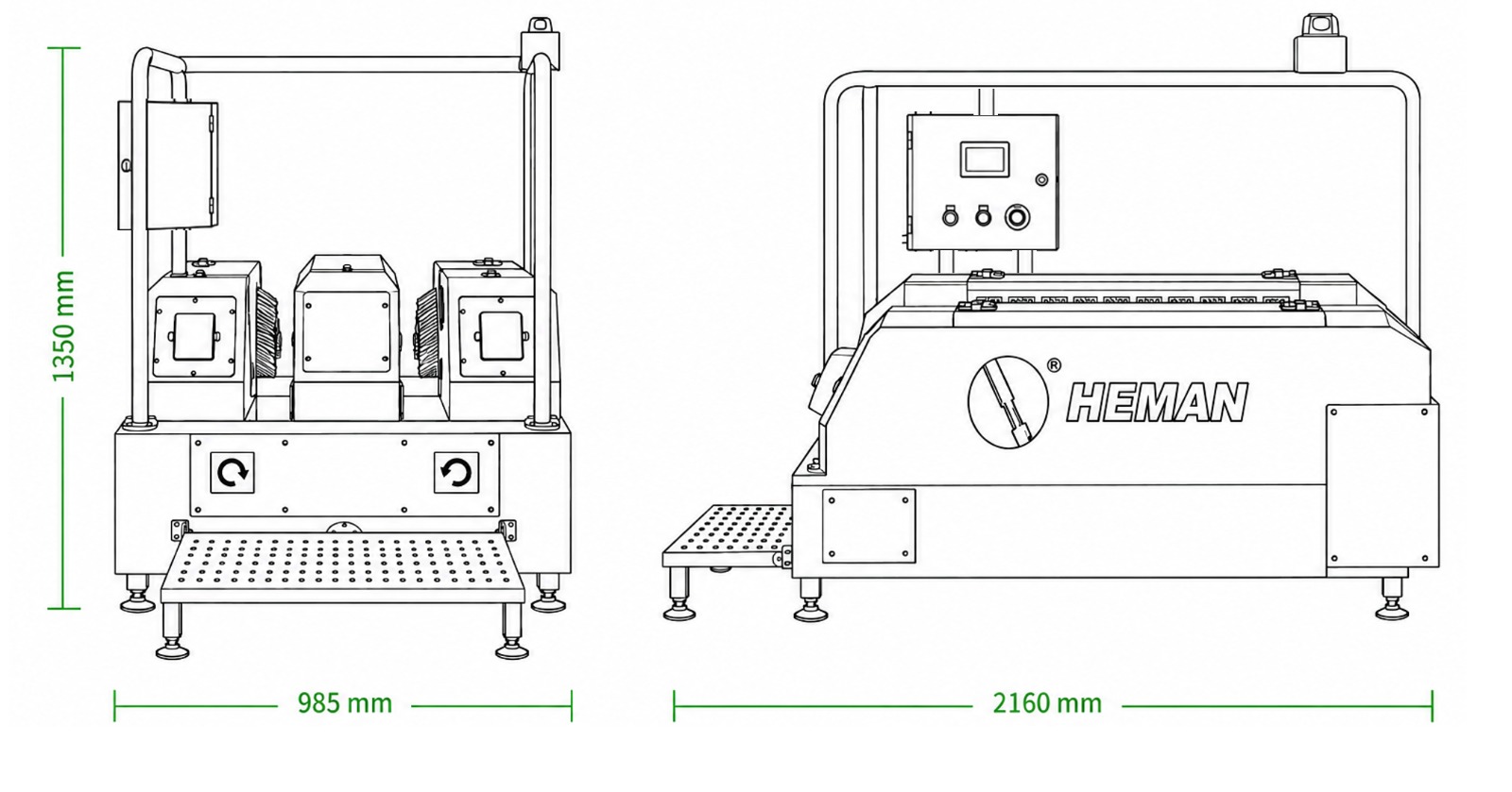 Dibujo técnico Lavabotas Automático HEMAN